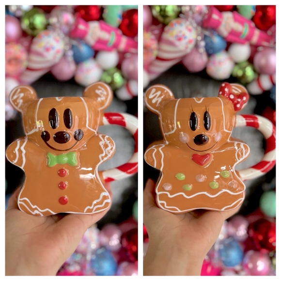 ✨NEW🍪Mickey and Minnie Gingerbread Christmas Mug SET🎁 - Picture 1 of 10